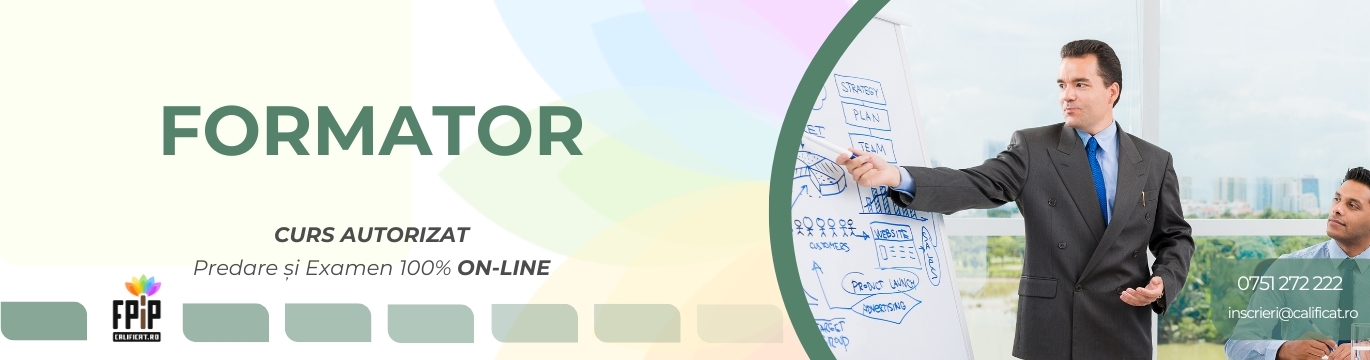 FORMATOR / Curs autorizat 100 % ONLINE/Certificat recunoscut/ 
Devino trainer certificat și începe o carieră în domeniu!